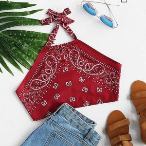 Vintage Bandana Halter Top